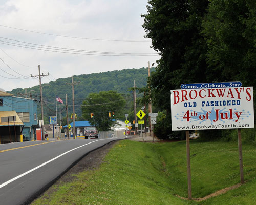 Brockway location sign
